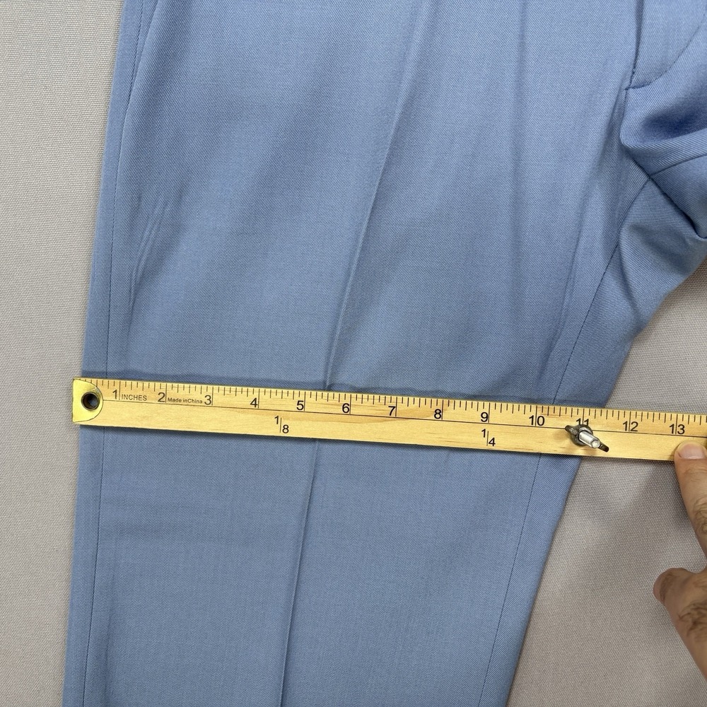 VTG 70's Gallery by Haggar 36x30 Blue Dacron Deadstock Leisure Dress Pants NWT - Picture 3 of 16
